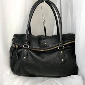 Kate Spade Fold Over Zip top Hobo Bag